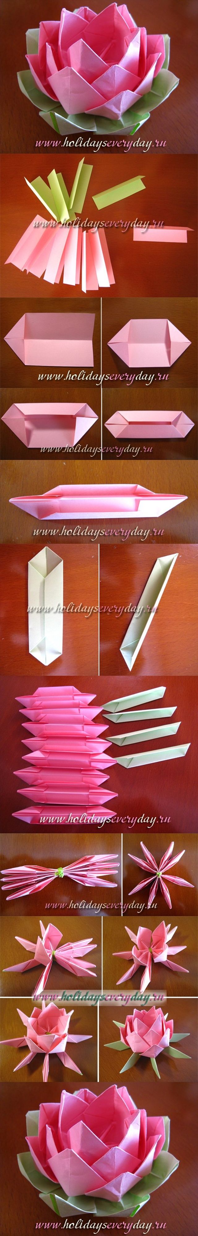 Nufar origami din hartie